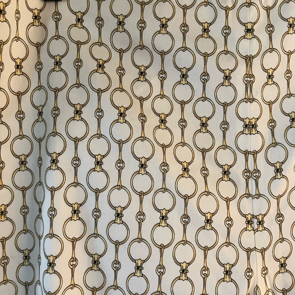 Nine West White Gold Links Pattern Lightweight Slacks women’s size 14 - Picture 6 of 15